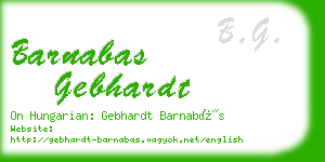barnabas gebhardt business card